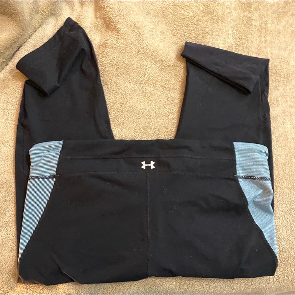 Blue and Black Under Armour Workout Leggings